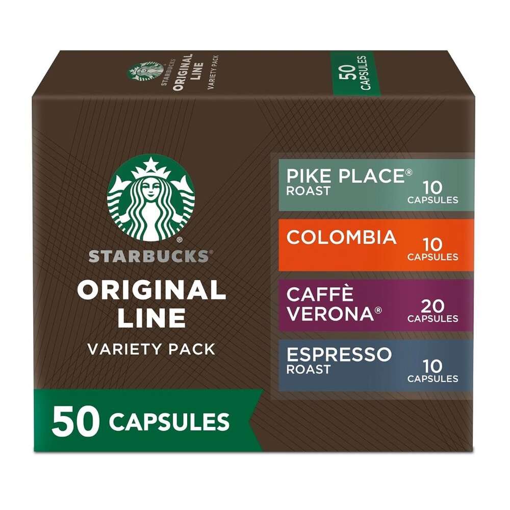 50 DARK + MEDIUM ROAST STARBUCKS NESPRESSO ORIGINAL ESPRESSO PODS - ☕️